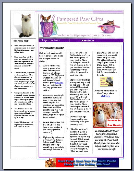 Sign up for our quarterly newsletter